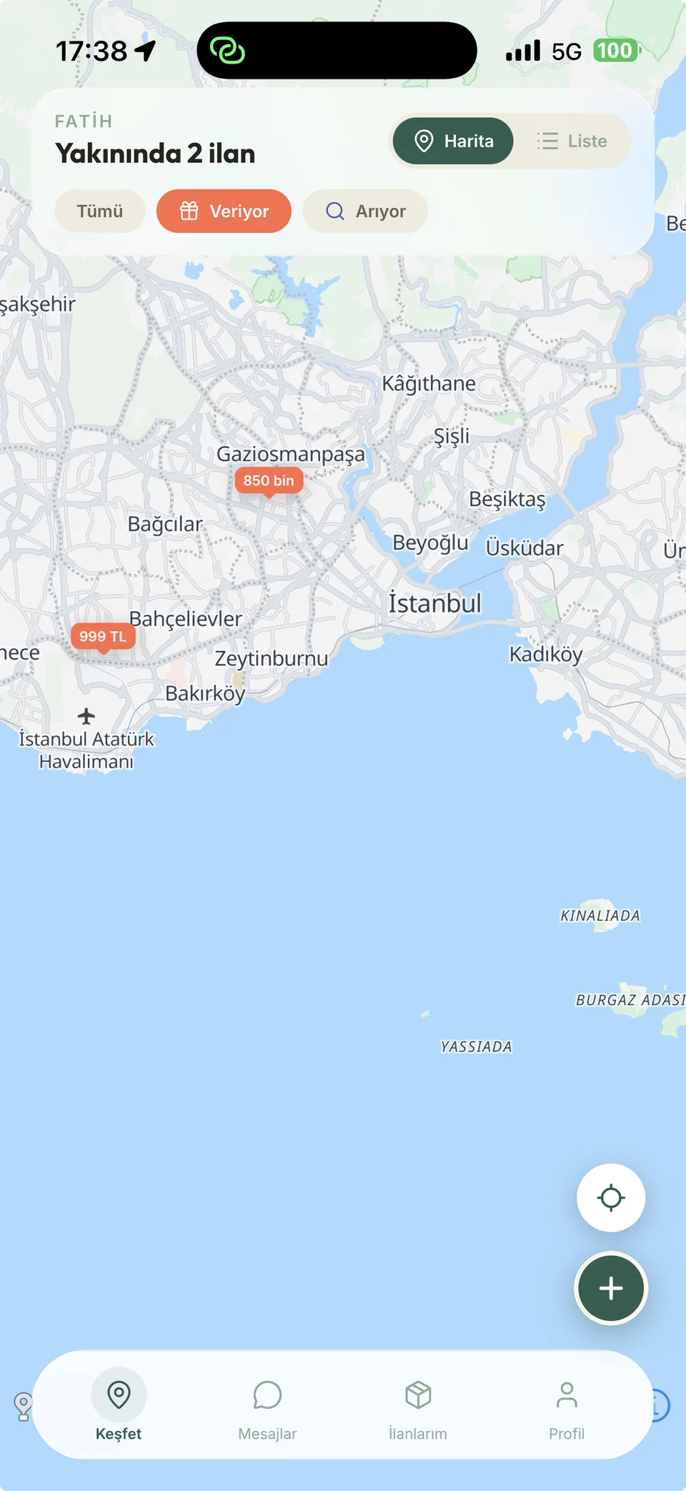 Veriyor haritası
